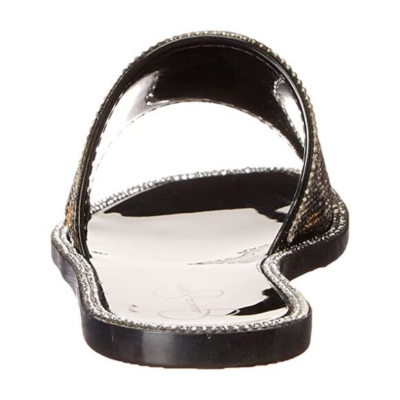 JESSICA SIMPSON Womens Black Jelly Kassime Square Toe Slip On Slide Sandals 6 M - Picture 2 of 4